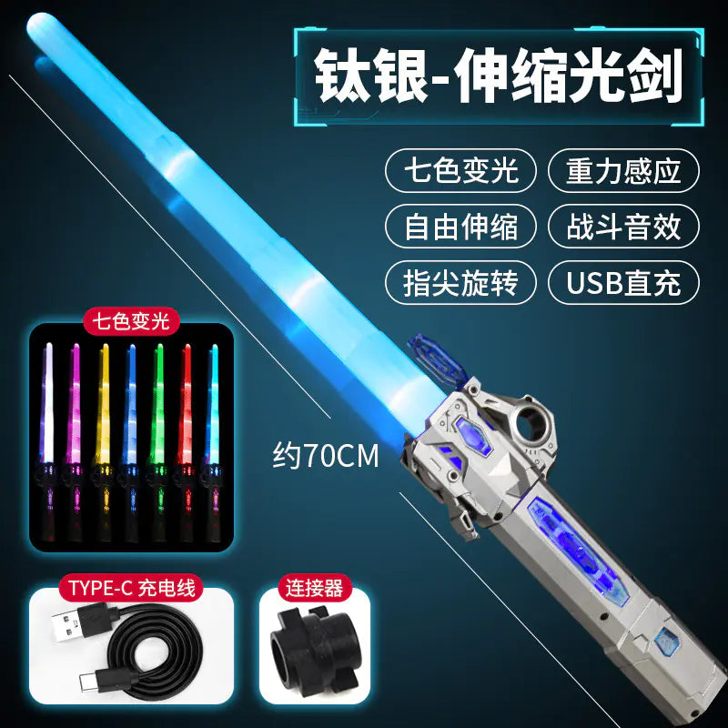 Retractable Laser Sword with Colorful Glow for Kids
