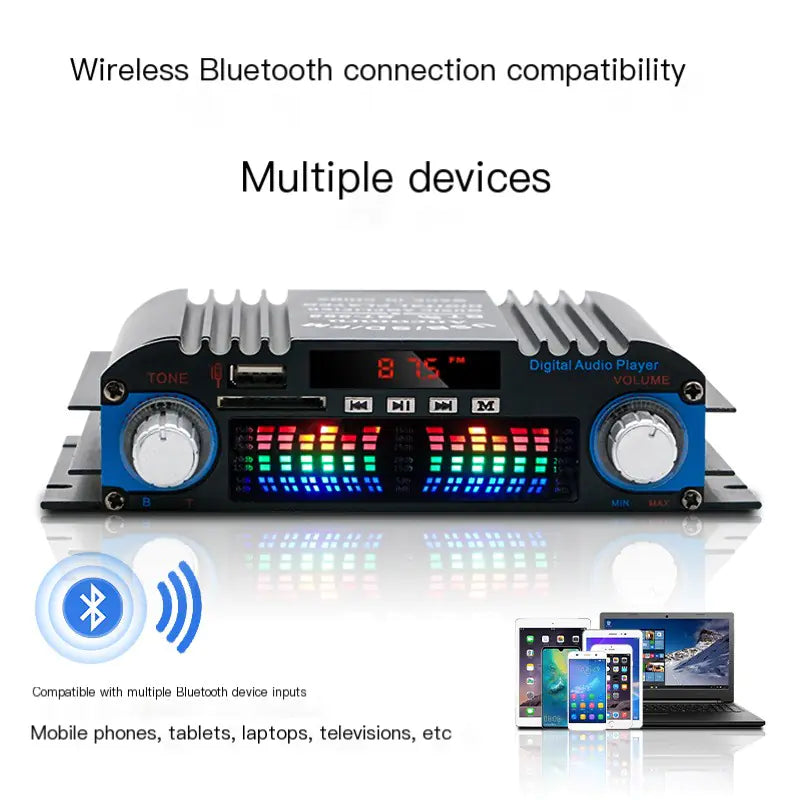 Bluetooth Car Audio Amplifier 12V Mini Power Amplifier
