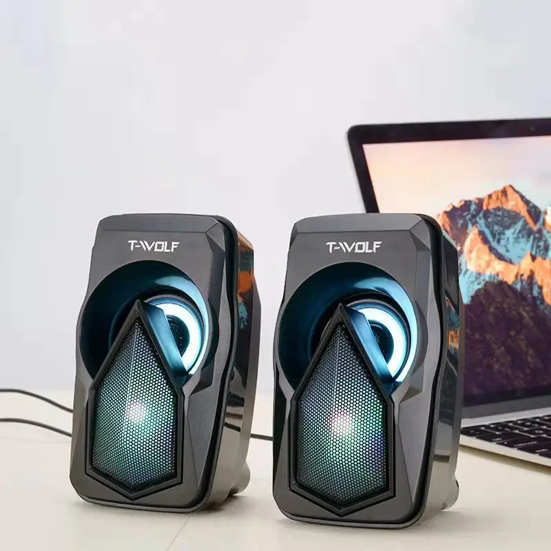 T-WOLF S11 RGB Wired USB 2.0 Computer Speakers