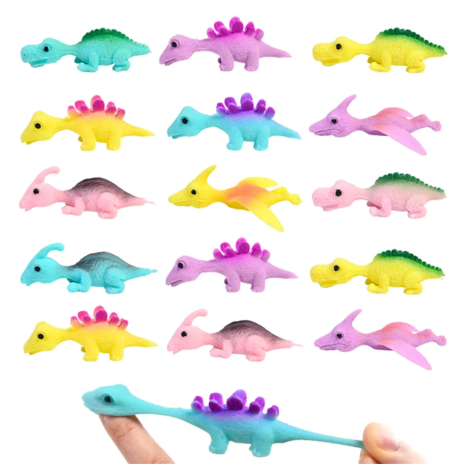 Dinosaur Finger Catapult Toy TPR (15 Pcs)