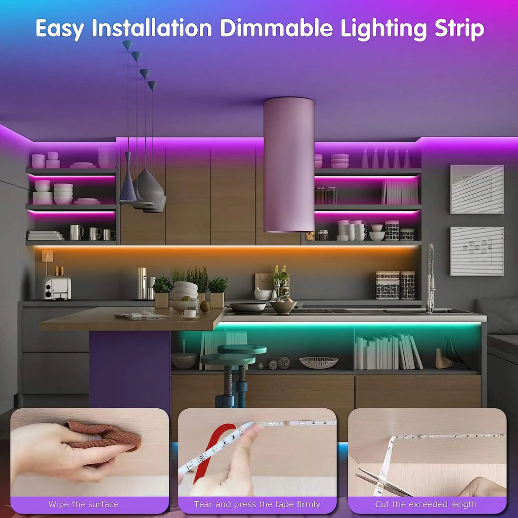 Bluetooth RGB LED Strip Light 12V 30m/40m with App