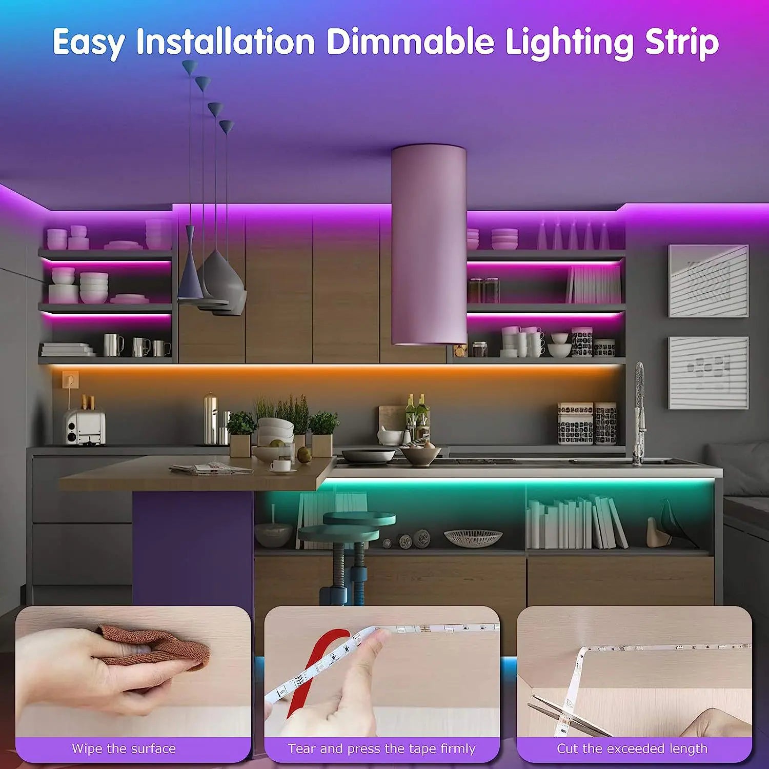 Bluetooth RGB LED Strip Light 12V 30m/40m with App