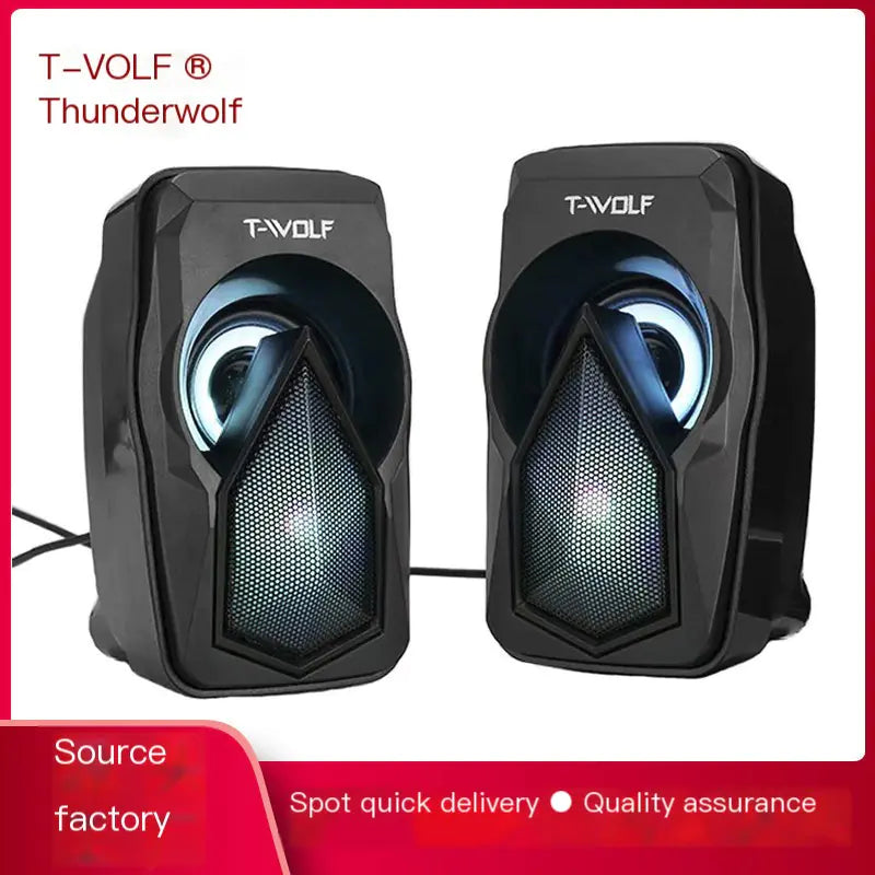 T-WOLF S11 RGB Wired USB 2.0 Computer Speakers