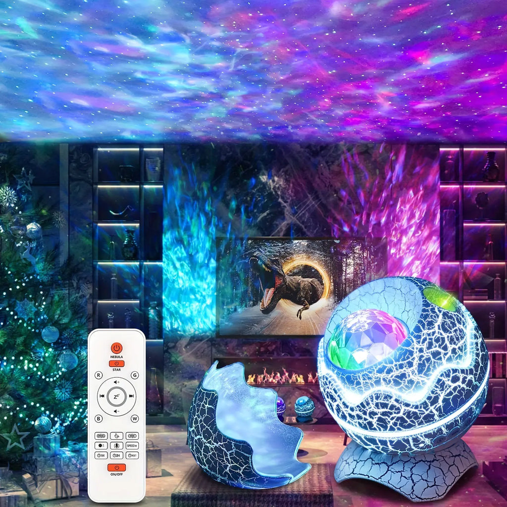 Dinosaur Egg Starry Sky Night Light with Laser Effects
