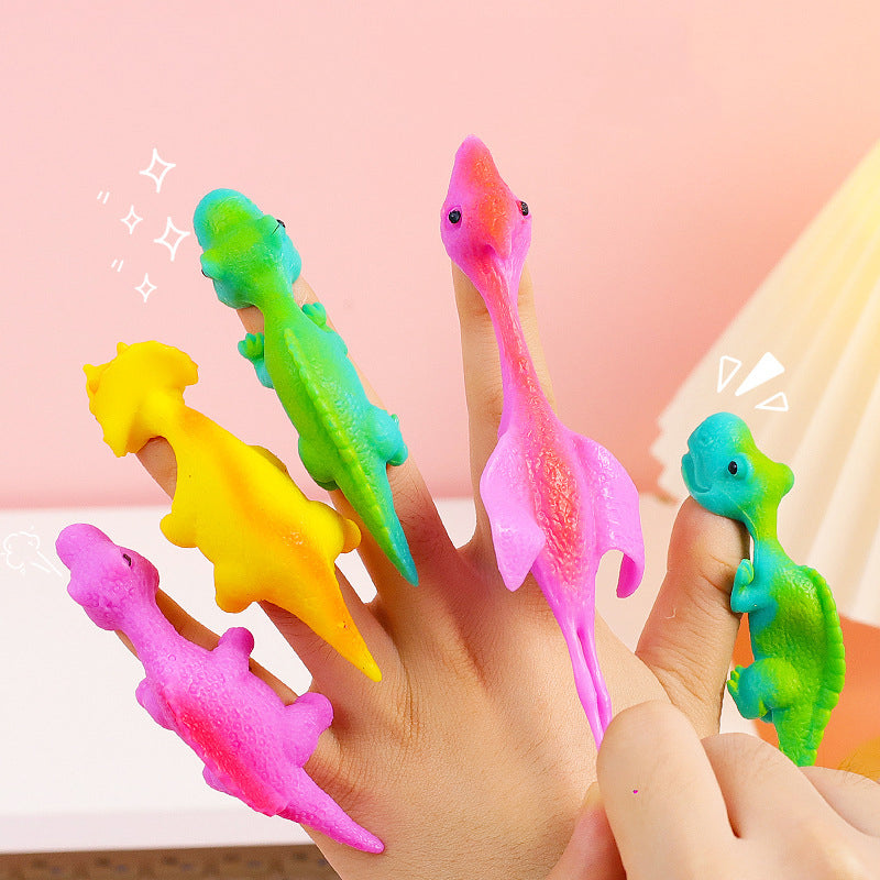 Dinosaur Finger Catapult Toy TPR (15 Pcs)