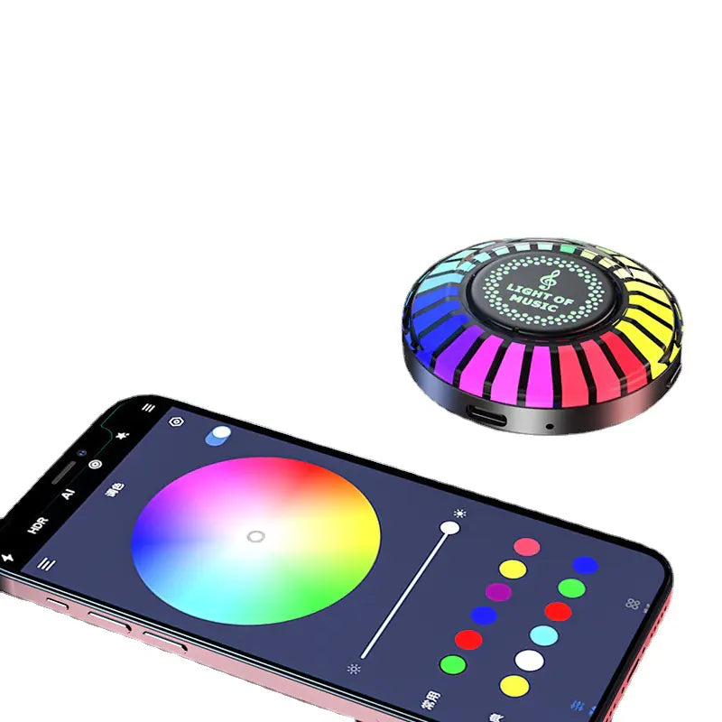 Car Air Vent Aromatherapy Light with RGB Rhythm Sensor