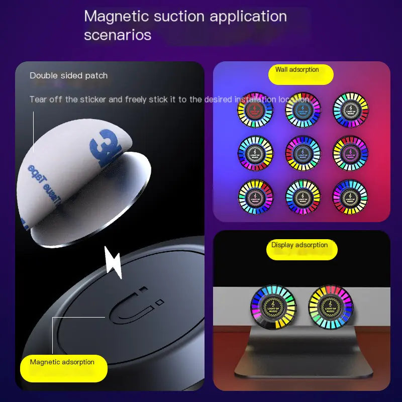 Car Air Vent Aromatherapy Light with RGB Rhythm Sensor