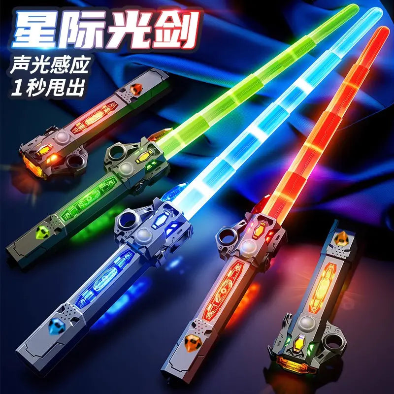 Retractable Laser Sword with Colorful Glow for Kids