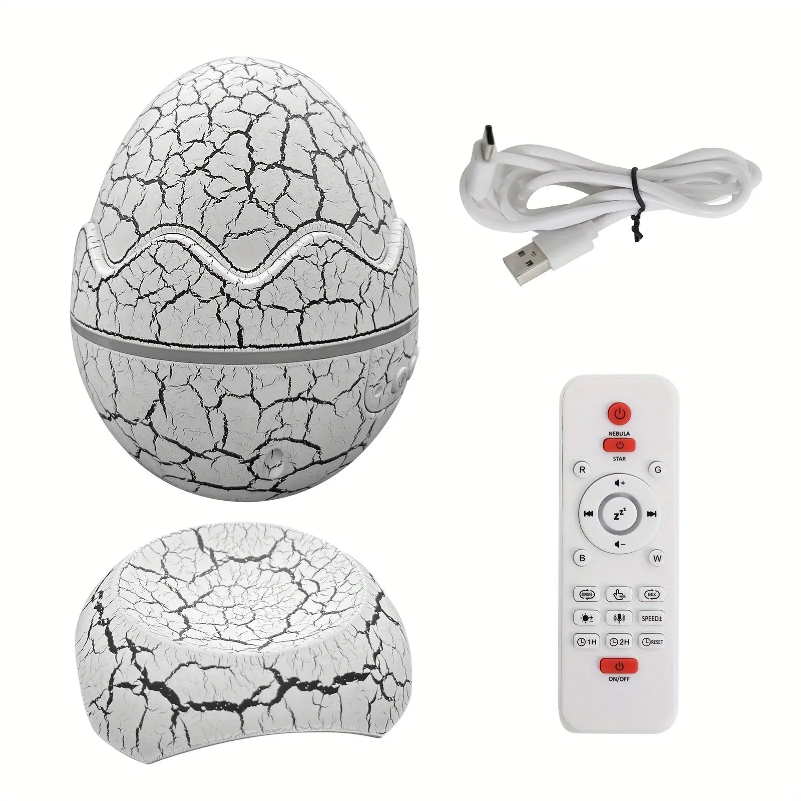 Dinosaur Egg Starry Sky Night Light with Laser Effects